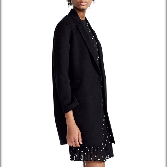 Maje Galami Double-faced Wool Coat - 2019 - Black - Sz 36 - Picture 16 of 16